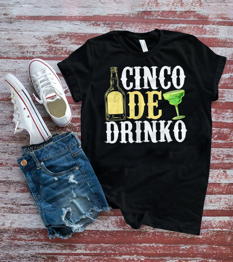 Cinco De Mayo Drinko Bottle Margarita T-Shirt