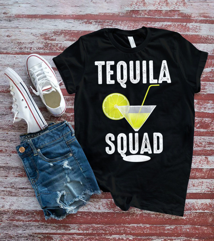 Tequila Squad Lime Margarita Drink Fan T-Shirt