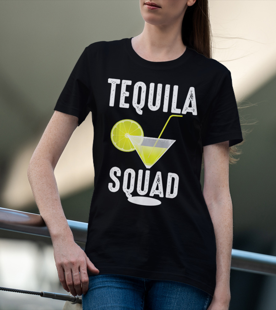 Tequila Squad Lime Margarita Drink Fan T-Shirt