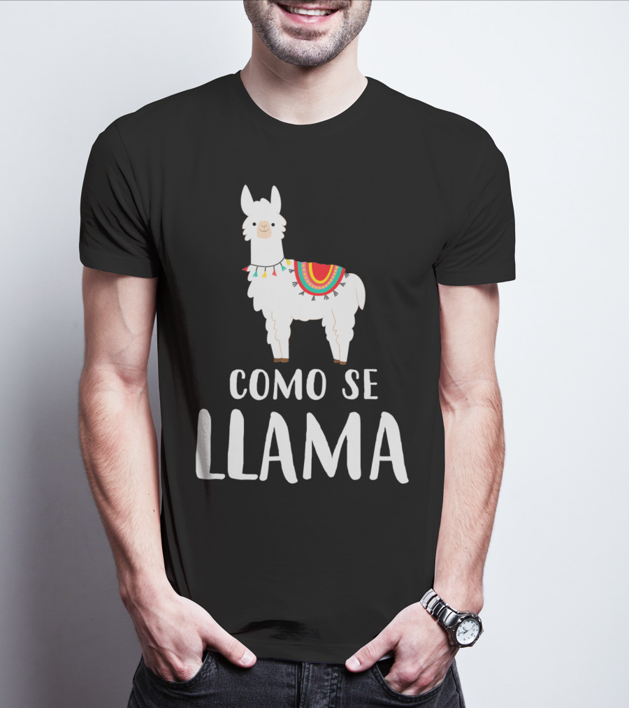 Cinco De Mayo Como Se Llama Llama With Colorful Blanket T-Shirt