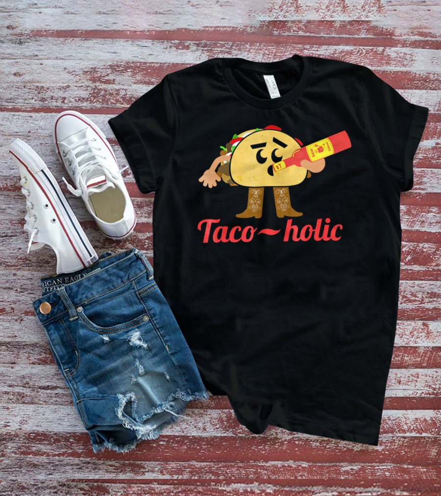 Taco-holic Funny Taco Holic Cinco De May Mexican Fiesta T-Shirt