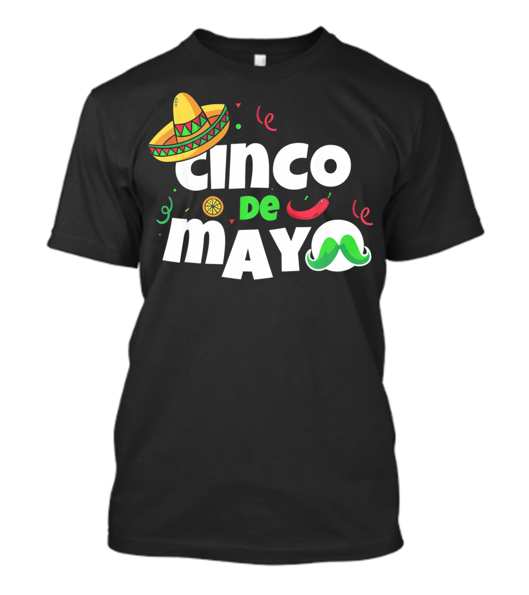 Cinco De Mayo Sombrero Pepper Fiesta T-Shirt