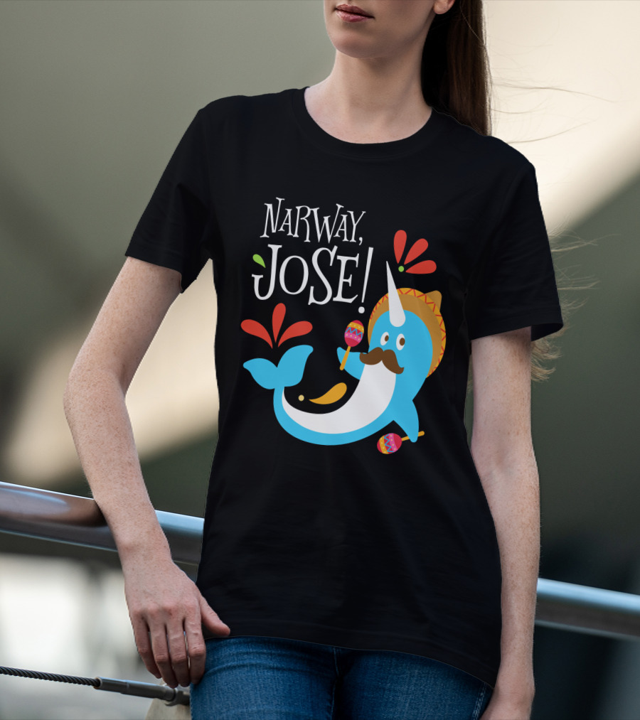 Narway Jose Narwhale Sombrero Maracas Fiesta Fun T-Shirt