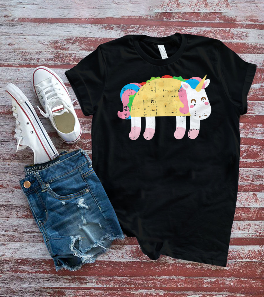 Cute Unicorn Taco Cinco De Mayo Festive Foodie T-Shirt