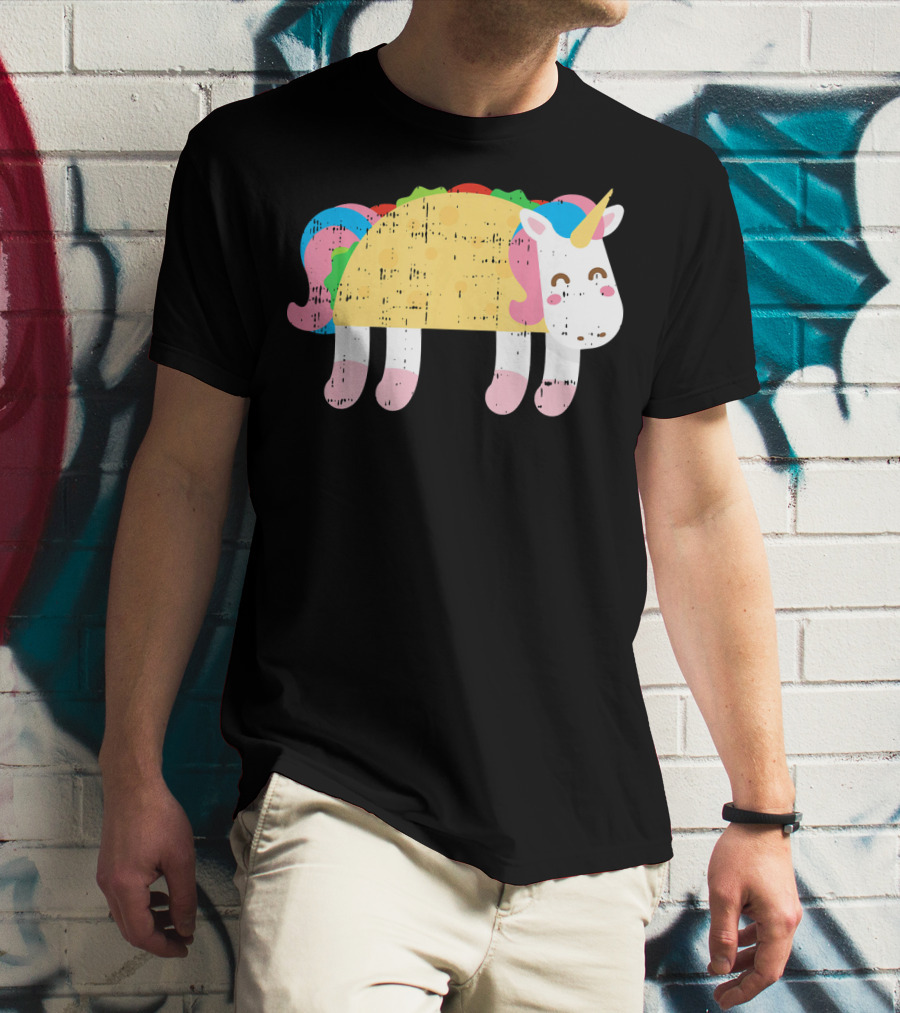 Cute Unicorn Taco Cinco De Mayo Festive Foodie T-Shirt