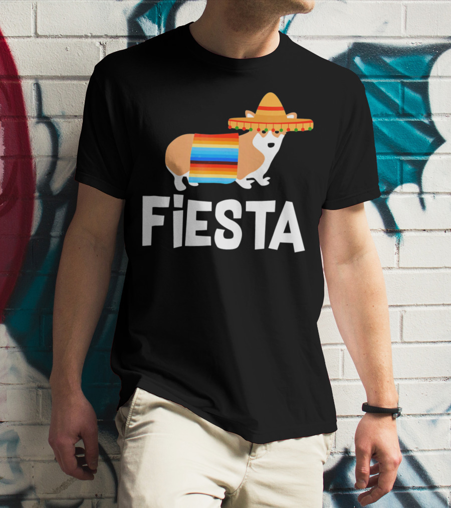 Fiesta Corgi Sombrero Cinco De Mayo T-Shirt
