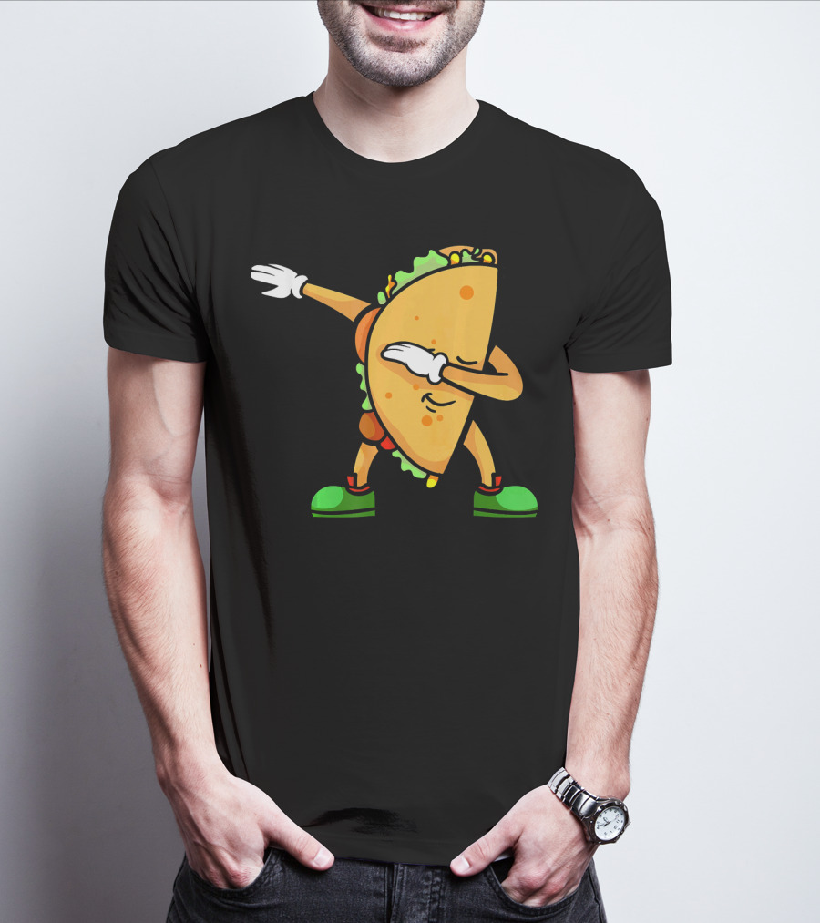 Funny Dabbing Taco Mexican Cinco De Mayo Fiesta T-Shirt