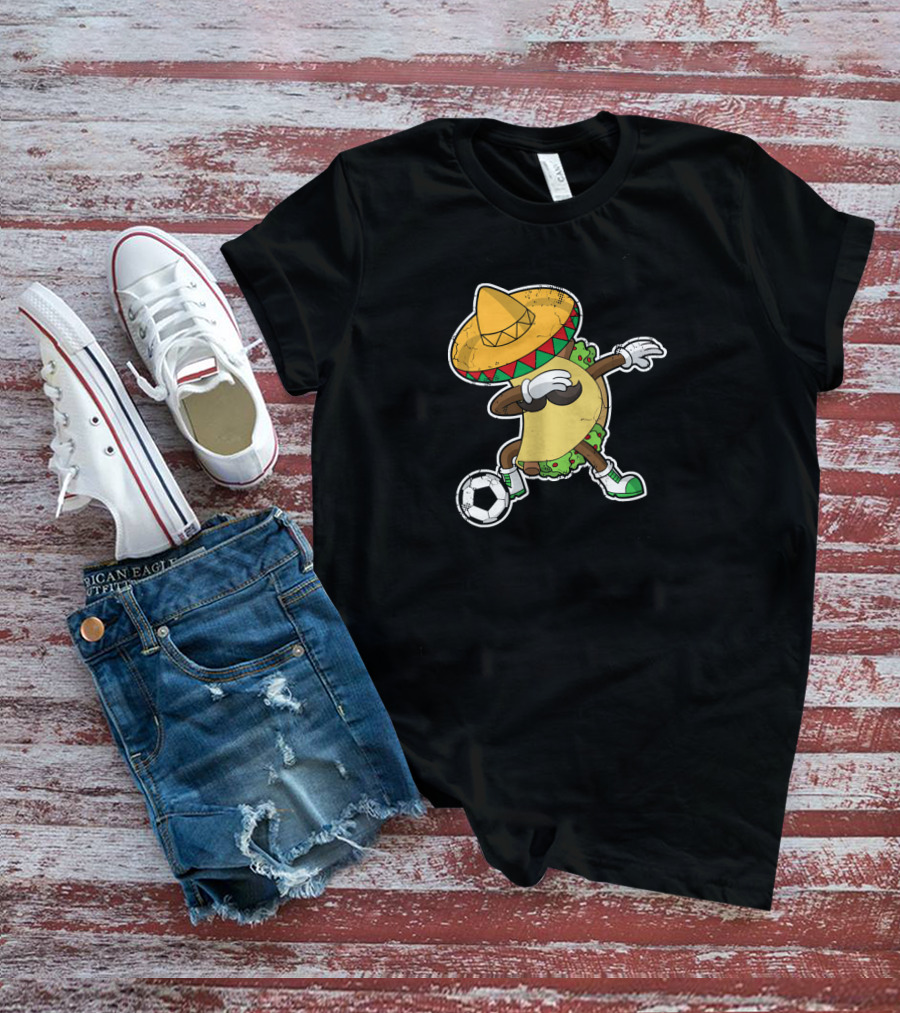 Cinco De Mayo Dabbing Taco Soccer Football T-Shirt