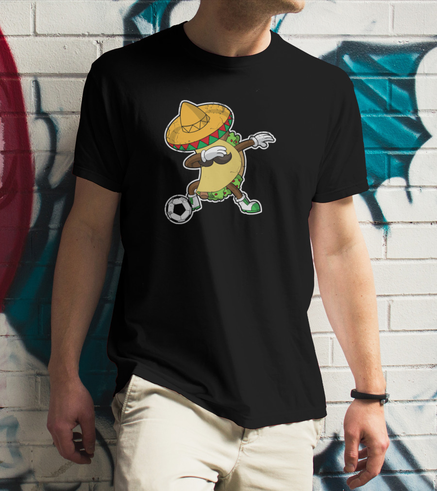 Cinco De Mayo Dabbing Taco Soccer Football T-Shirt