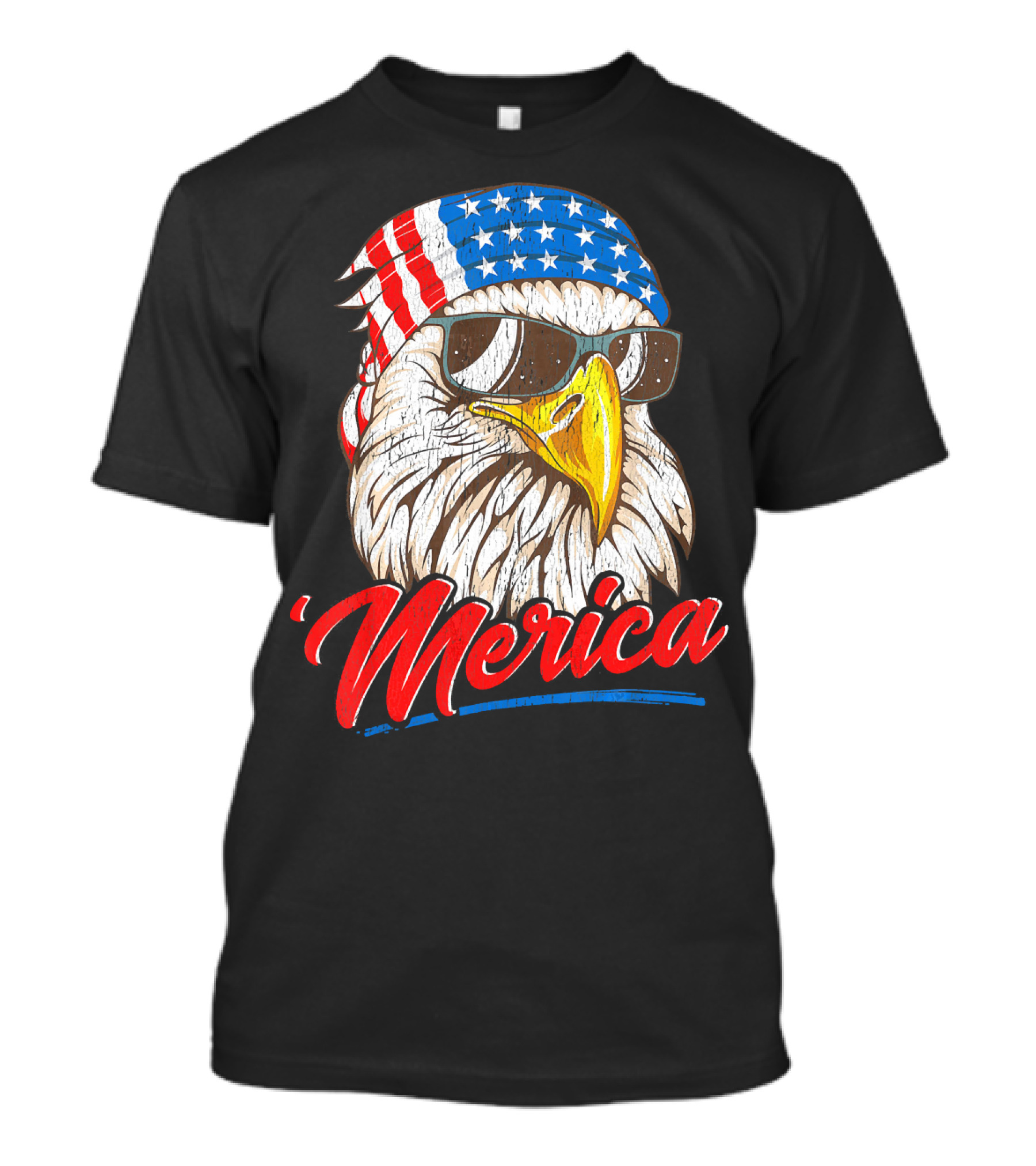 Merica Bald Eagle 80s Mullet Eagle Ameri T-Shirt