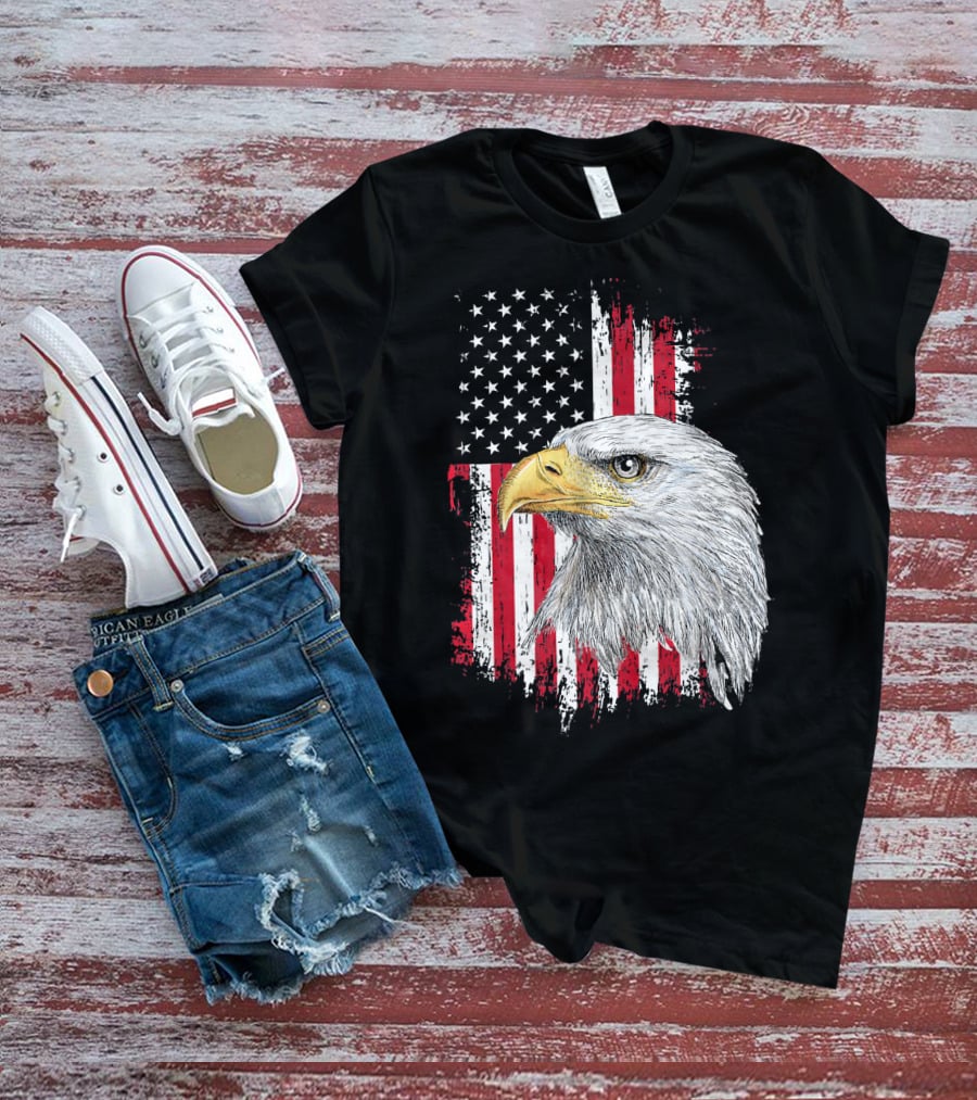USA Bald Eagle American Flag Independence Day Fourth Of July T-Shirt