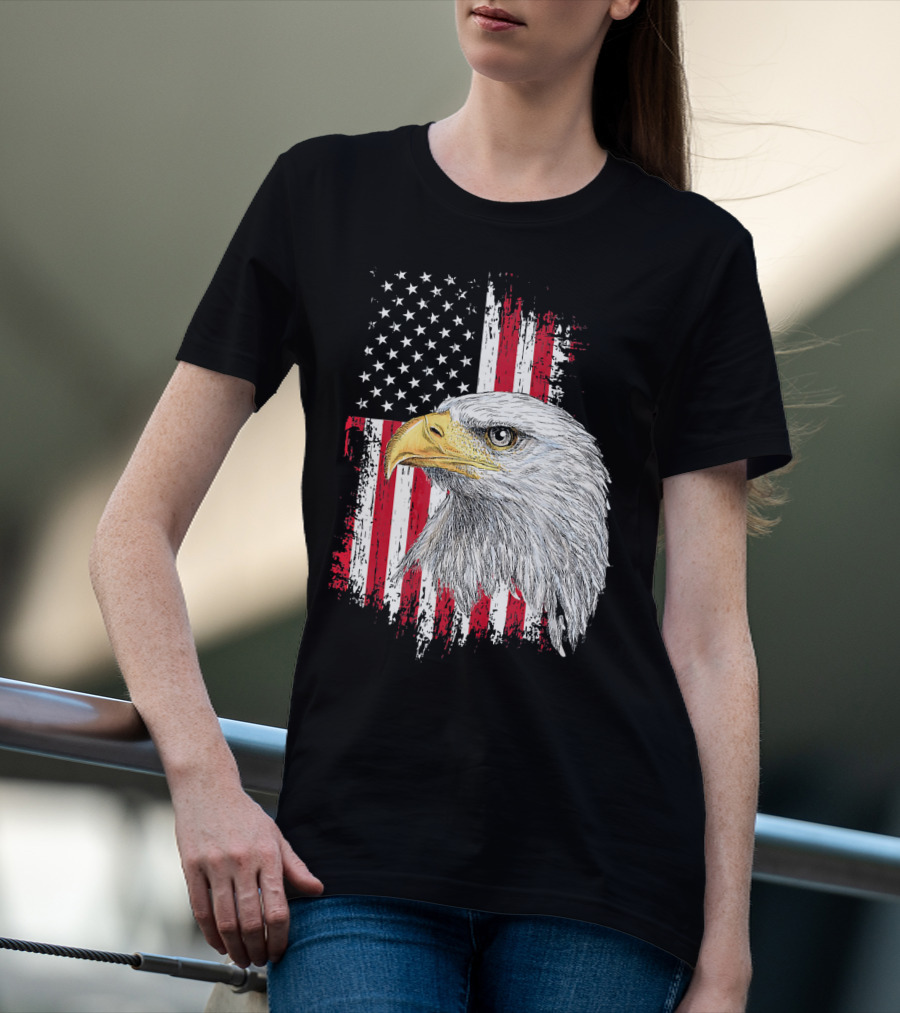 USA Bald Eagle American Flag Independence Day Fourth Of July T-Shirt