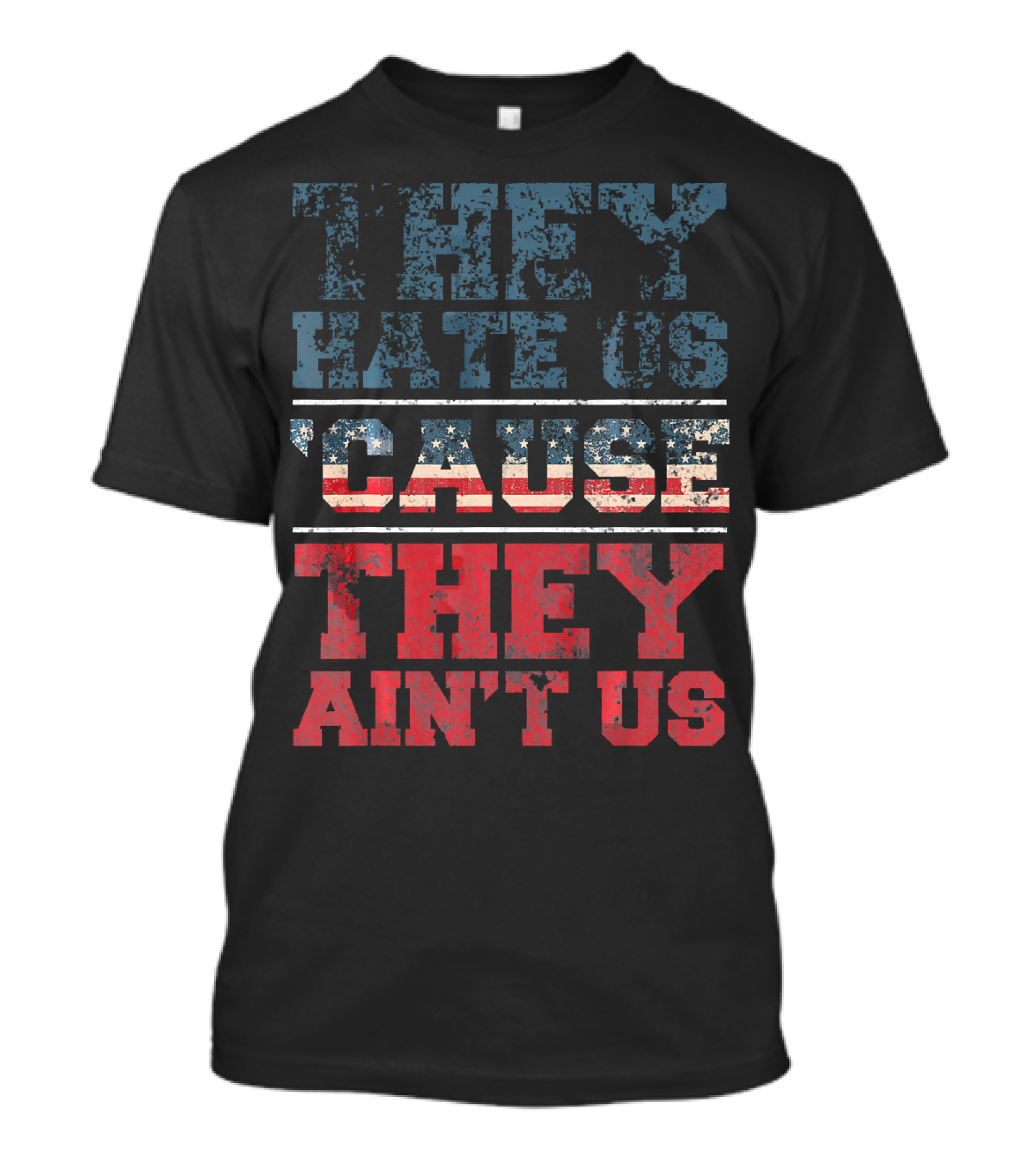 They Hate Us Cause They Ain't Us American Flag T-Shirt