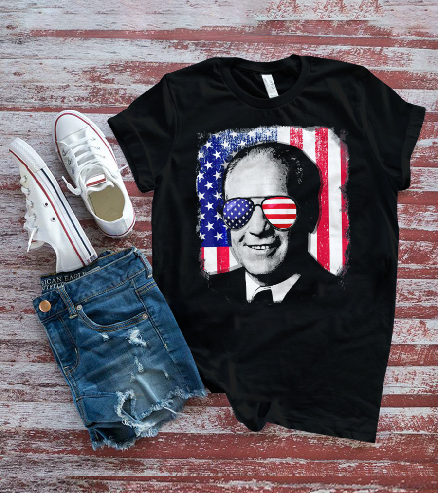 Gerald Ford American Flag Sunglasses Independence Day T-Shirt