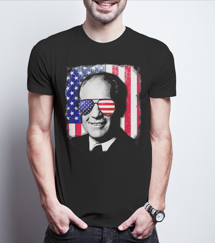 Gerald Ford American Flag Sunglasses Independence Day T-Shirt