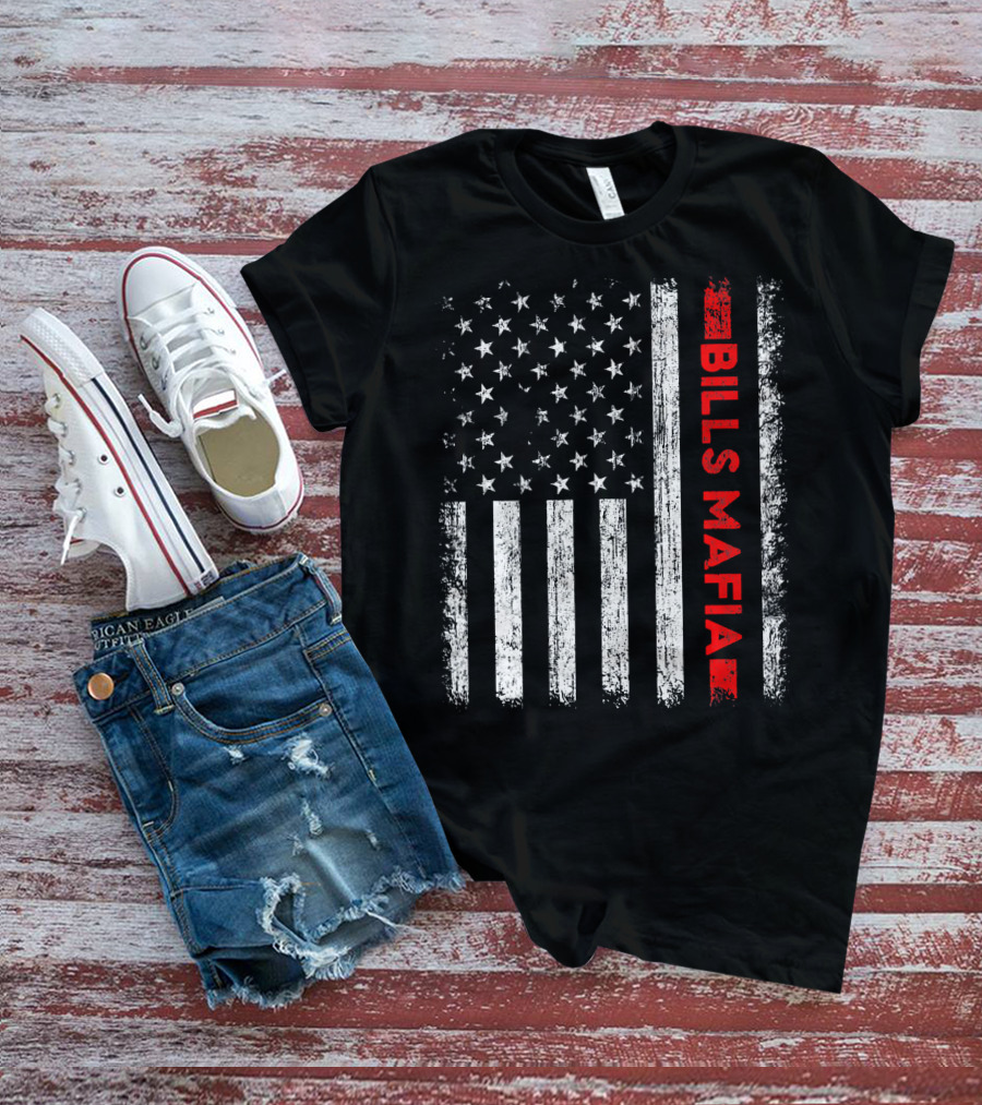 American Flag Bills Mafia Patriotic Buff T-Shirt