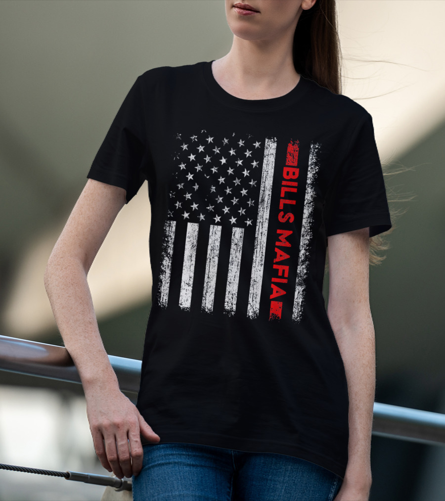 American Flag Bills Mafia Patriotic Buff T-Shirt
