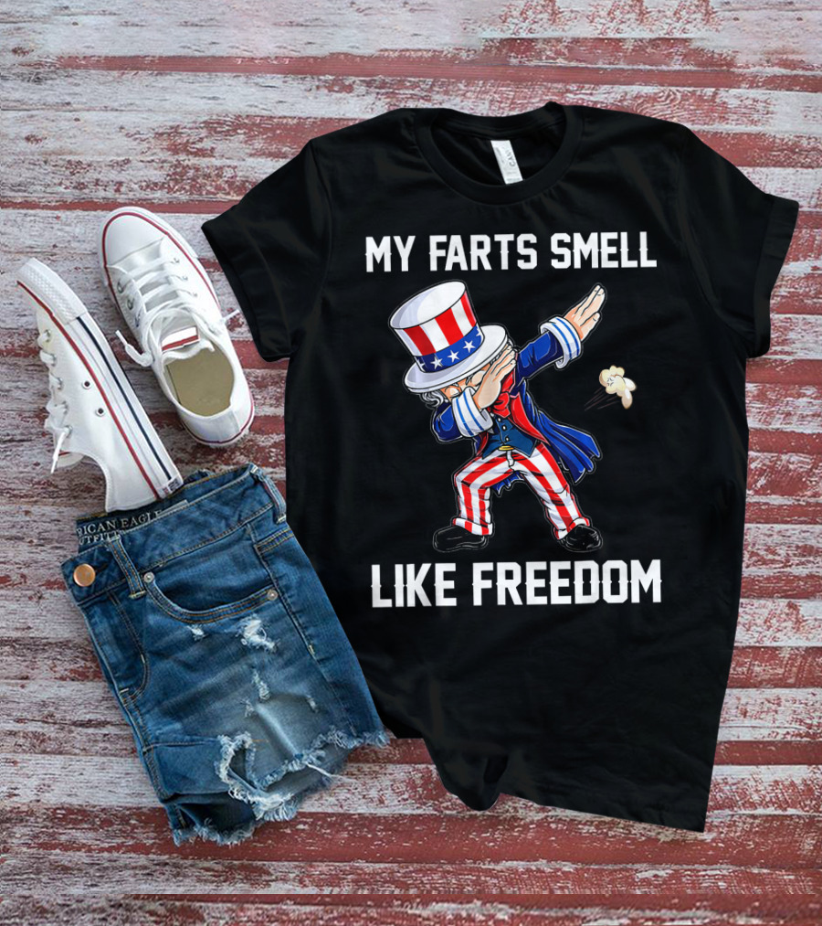 Uncle Sam Dabbing My Farts Smell Like Freedom T-Shirt