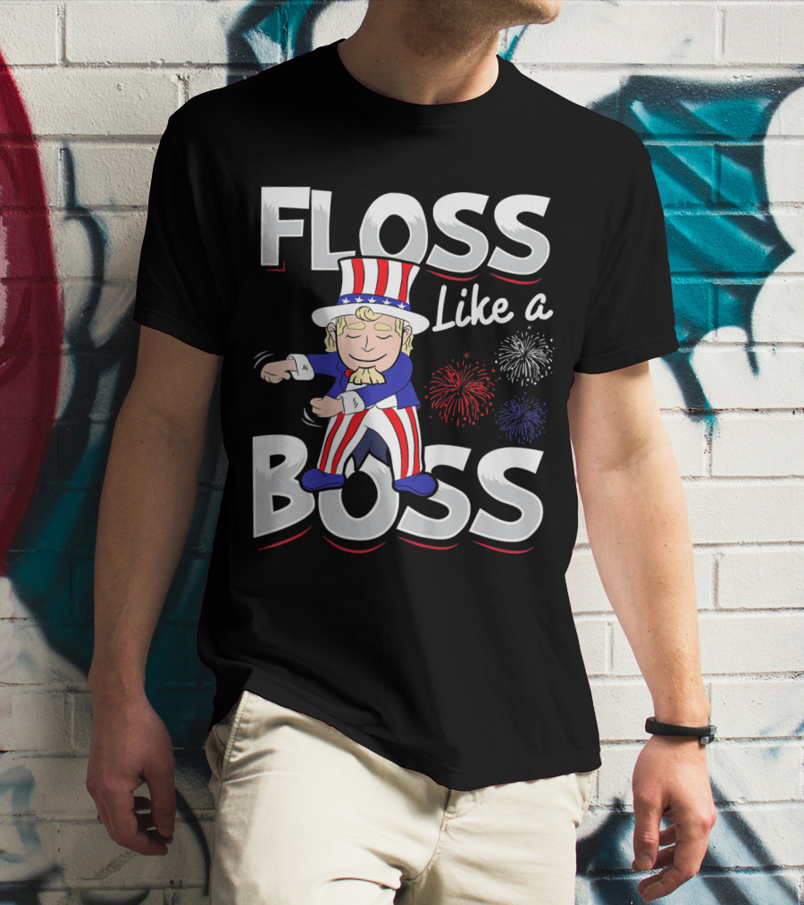 Floss Like A Boss Uncle Sam Fireworks T-Shirt