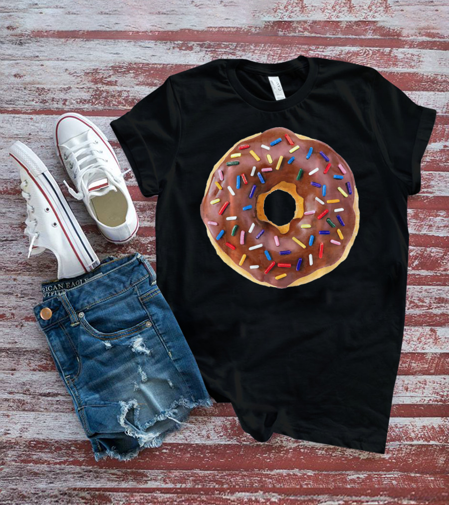 Chocolate Donut With Colorful Sprinkles T-Shirt