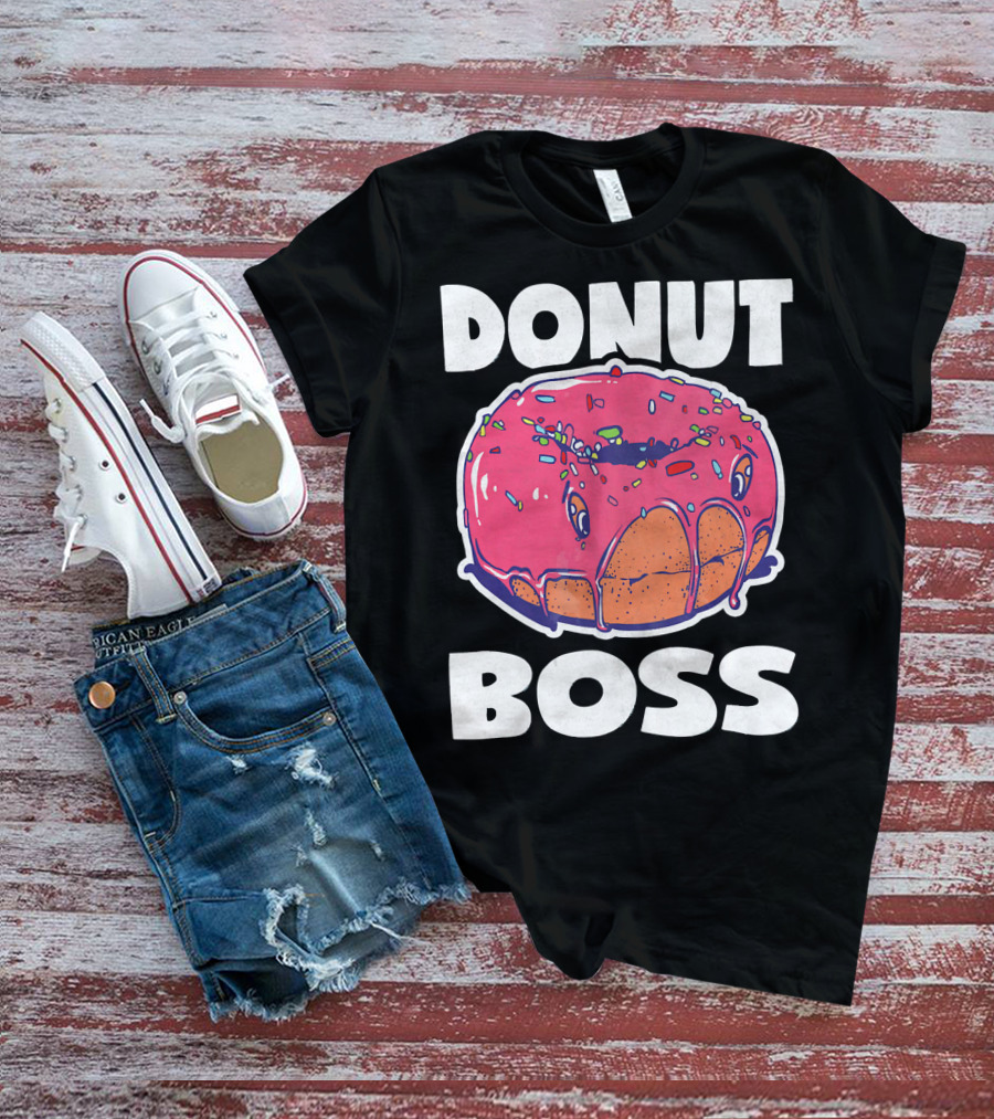 Donut Boss Vintage Baked Fried Cake Donut T-Shirt