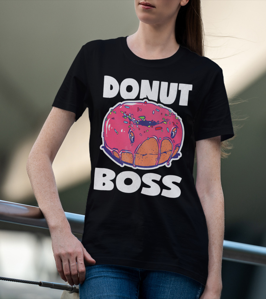 Donut Boss Vintage Baked Fried Cake Donut T-Shirt