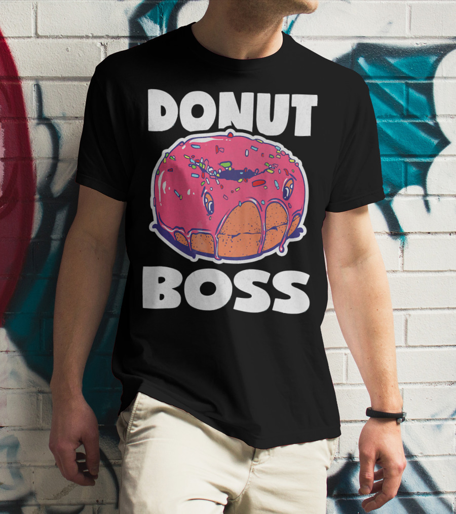 Donut Boss Vintage Baked Fried Cake Donut T-Shirt