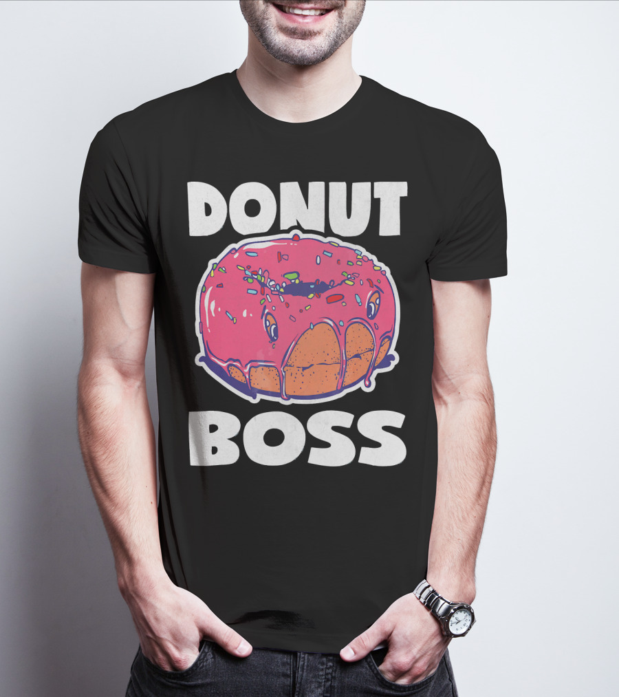 Donut Boss Vintage Baked Fried Cake Donut T-Shirt