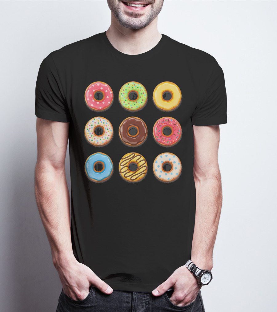 Donuts Sweet Mom Teens Girls Colorful T-Shirt