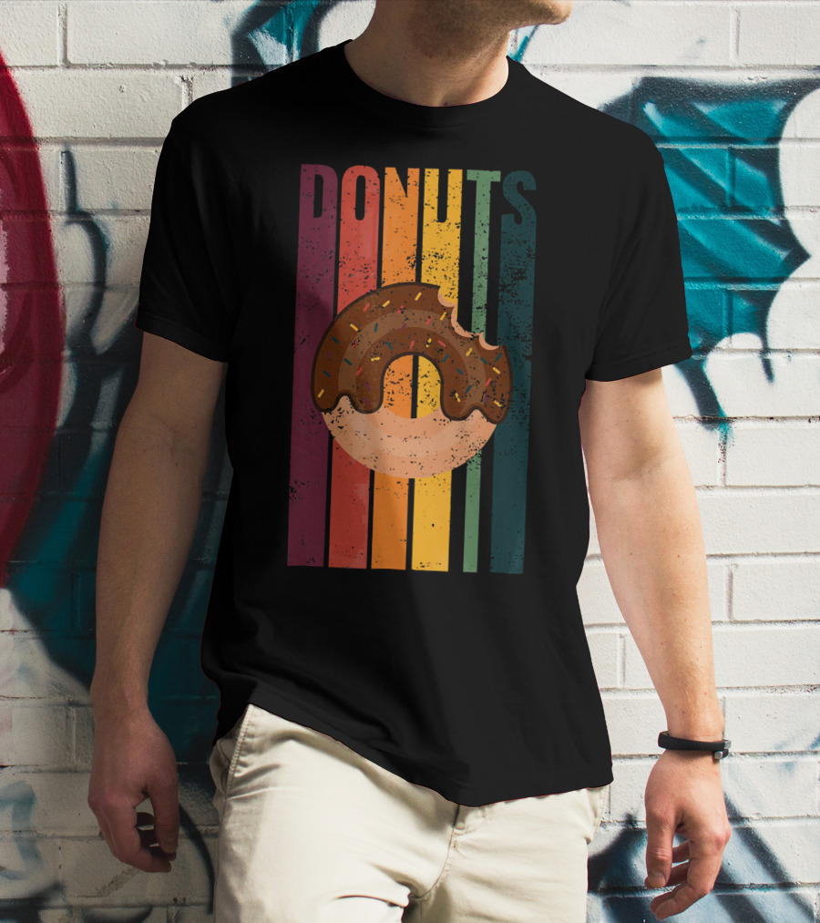 Vintage Donuts Lover Chocolate Sprinkles T-Shirt