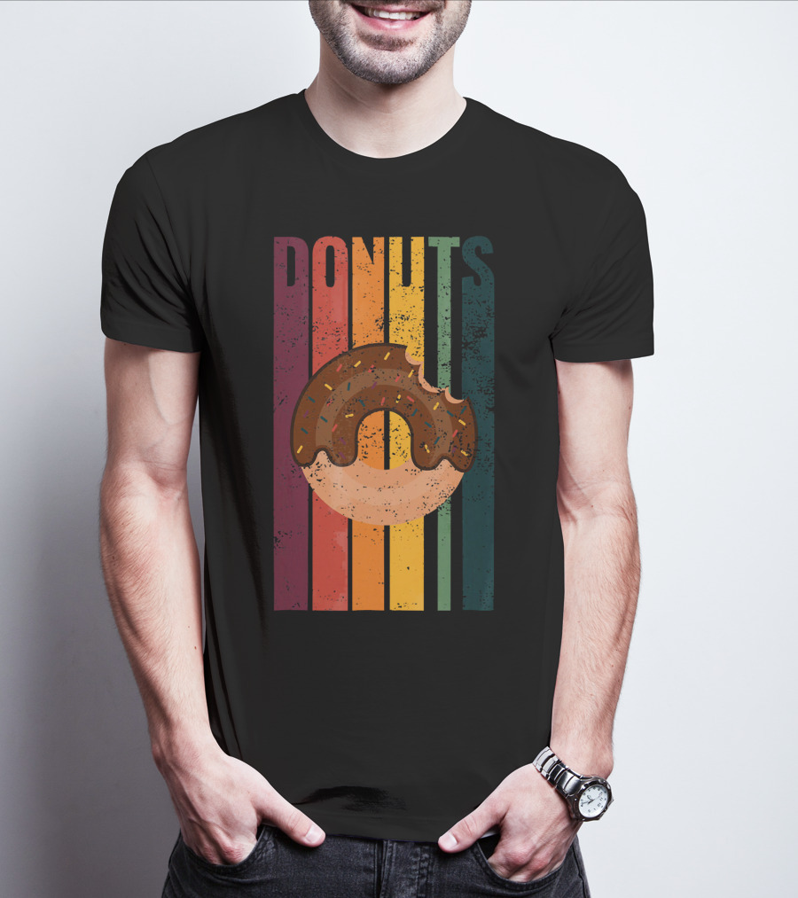 Vintage Donuts Lover Chocolate Sprinkles T-Shirt