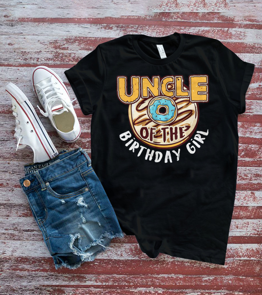 Uncle Of The Birthday Girl Donut T-Shirt