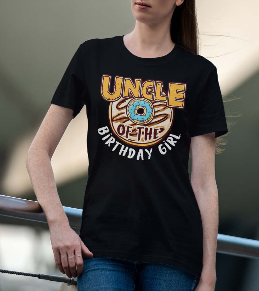 Uncle Of The Birthday Girl Donut T-Shirt