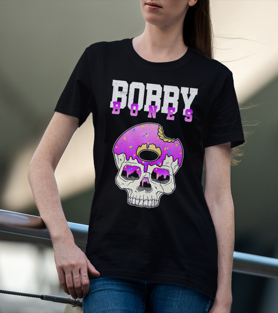 Bobby Bones Skull Donut Pink Sweet Death T-Shirt
