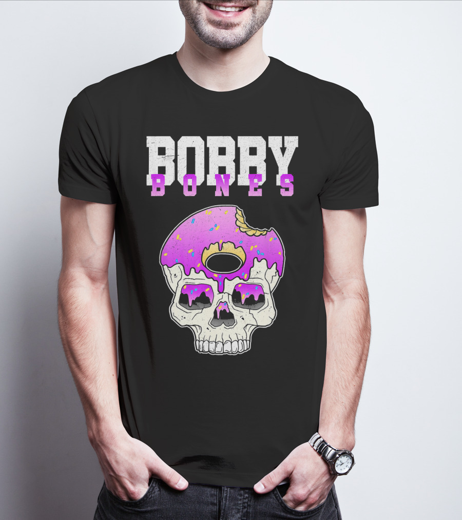 Bobby Bones Skull Donut Pink Sweet Death T-Shirt