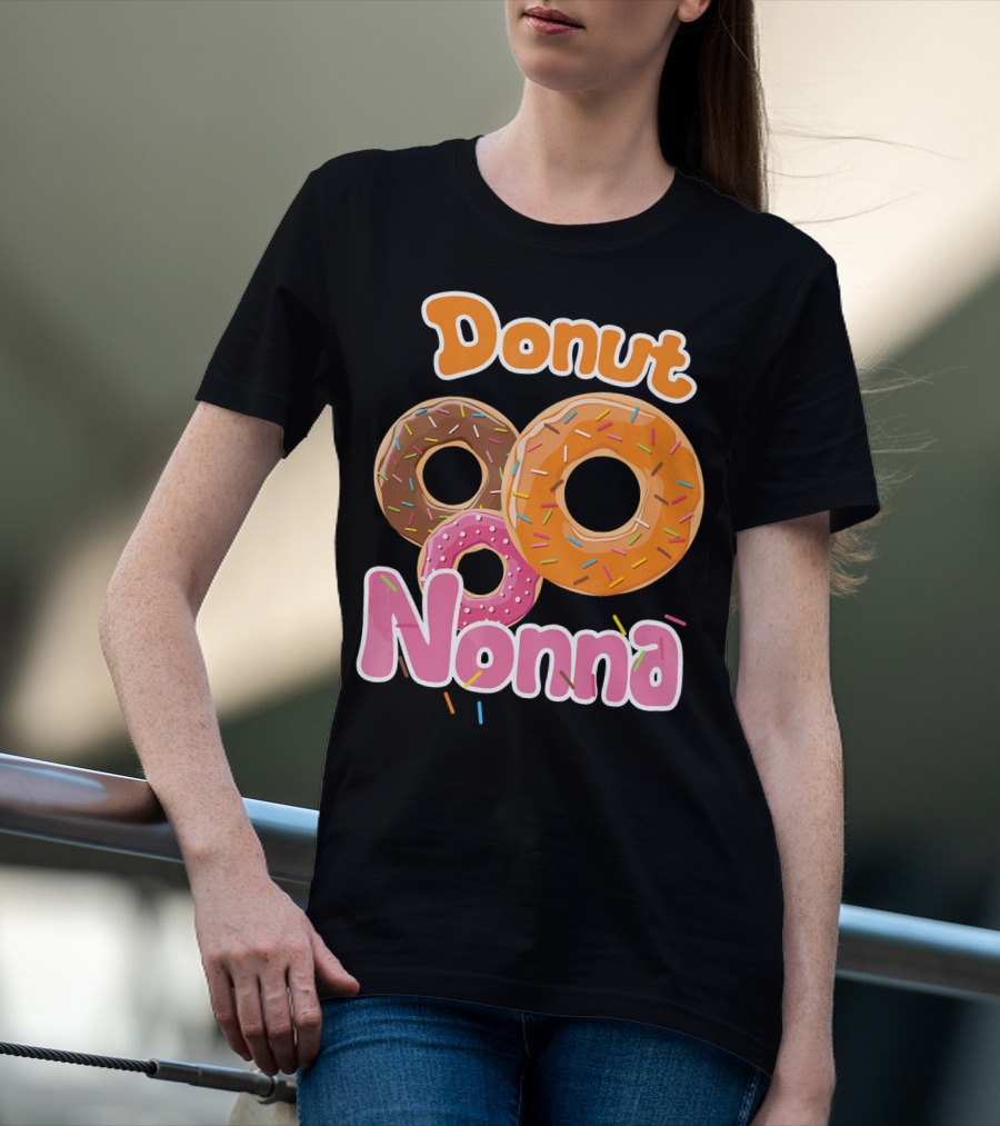 Donut Nonna Colorful Sprinkled Doughnuts T-Shirt
