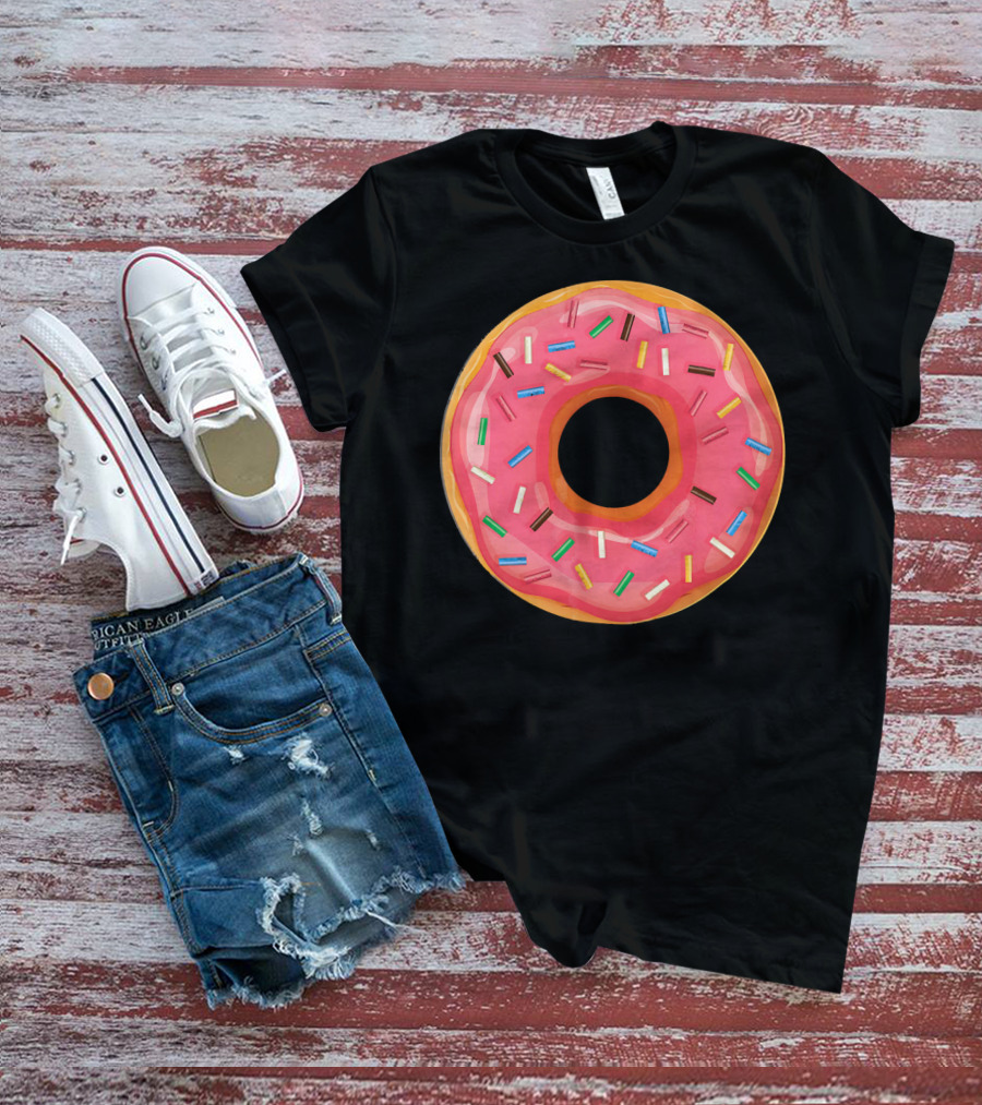 Simple Colorful Sprinkle Donut T-Shirt