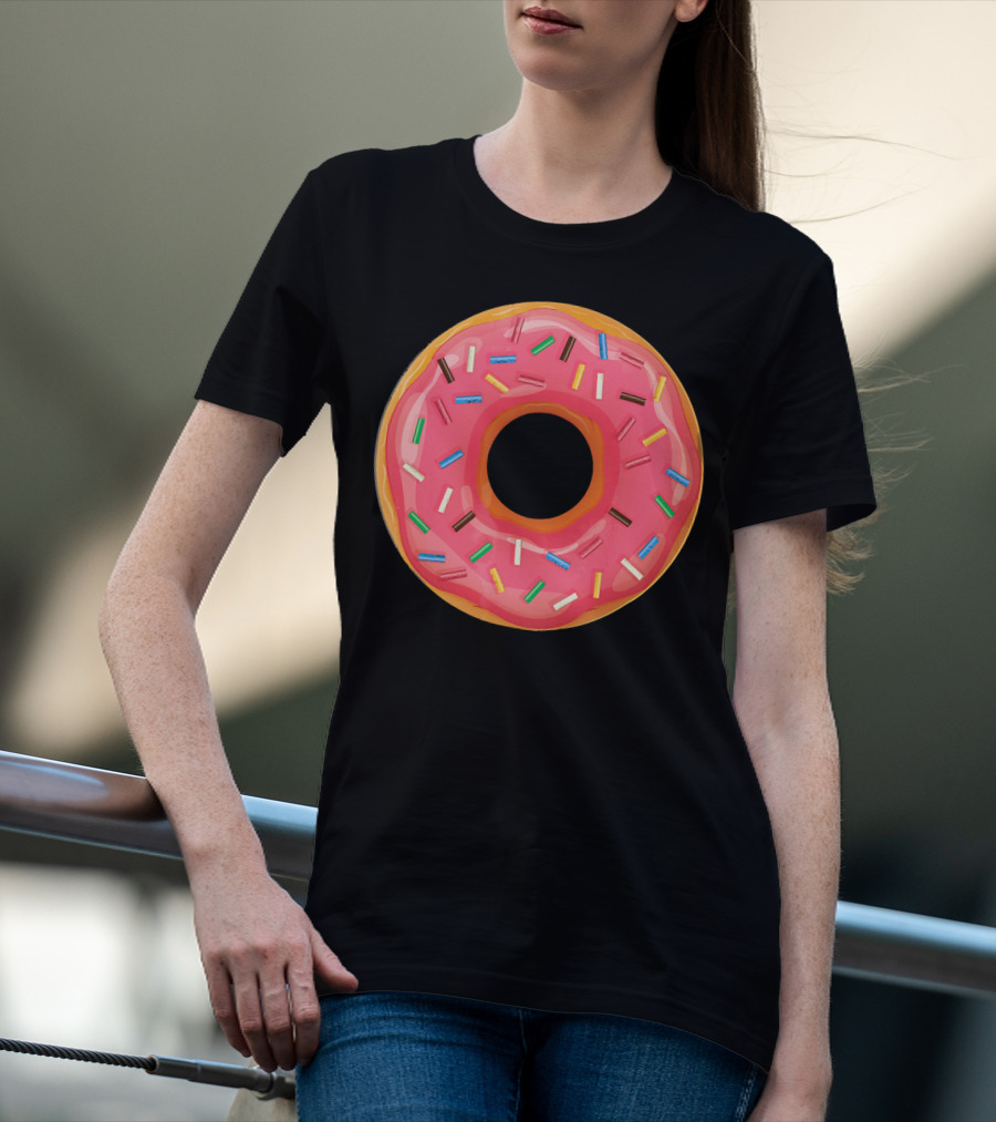 Simple Colorful Sprinkle Donut T-Shirt