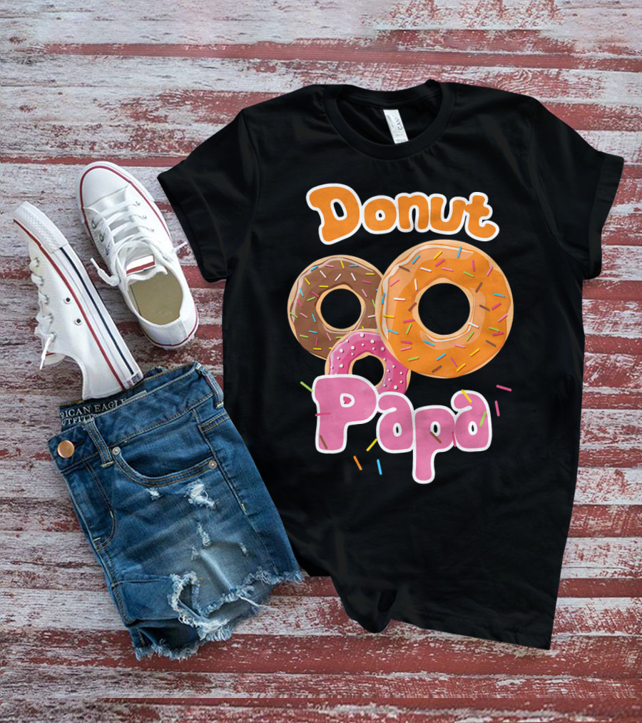 Donut Papa Fun Colorful Sprinkles T-Shirt