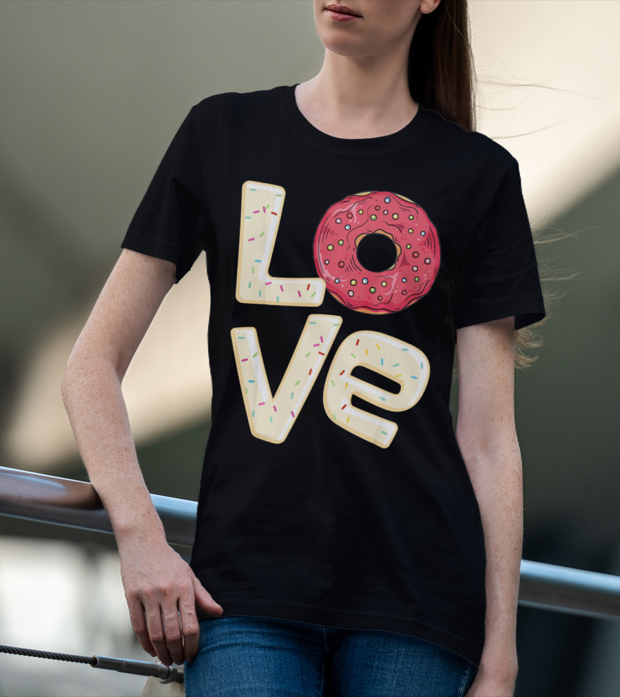 Funny I Love Bagel Donuts Sprinkled Love T-Shirt