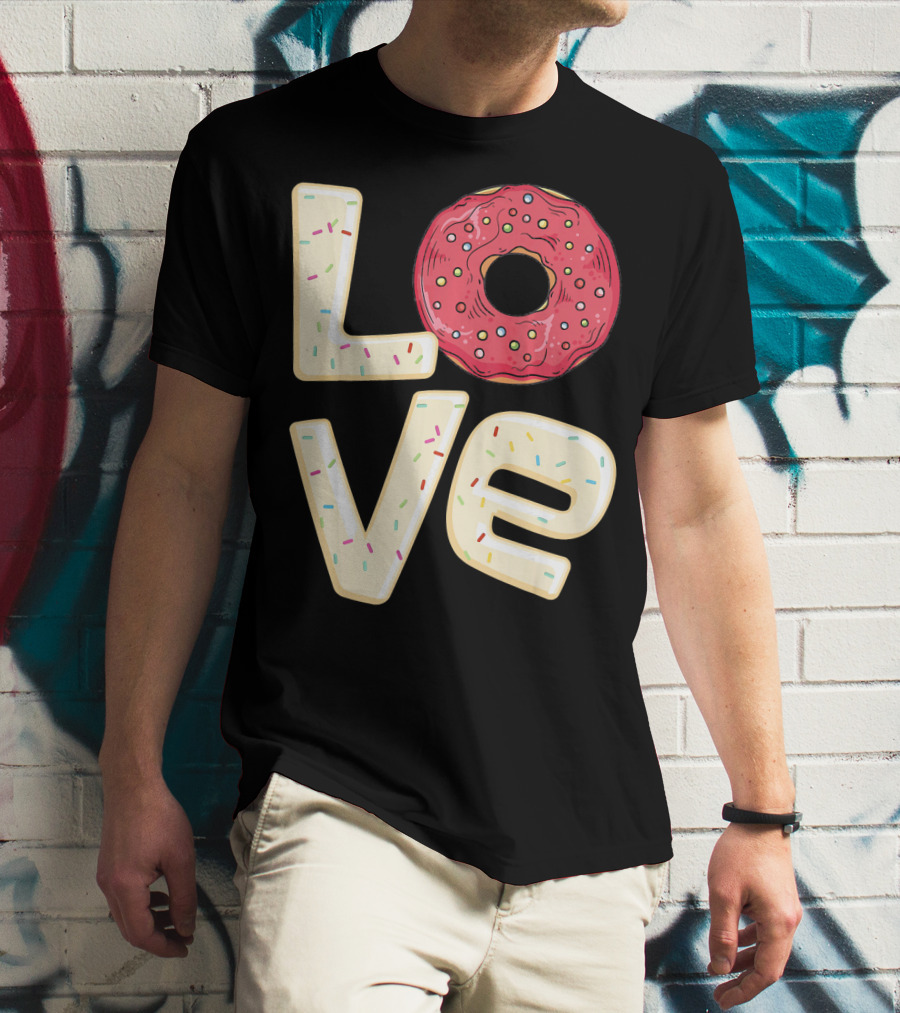 Funny I Love Bagel Donuts Sprinkled Love T-Shirt