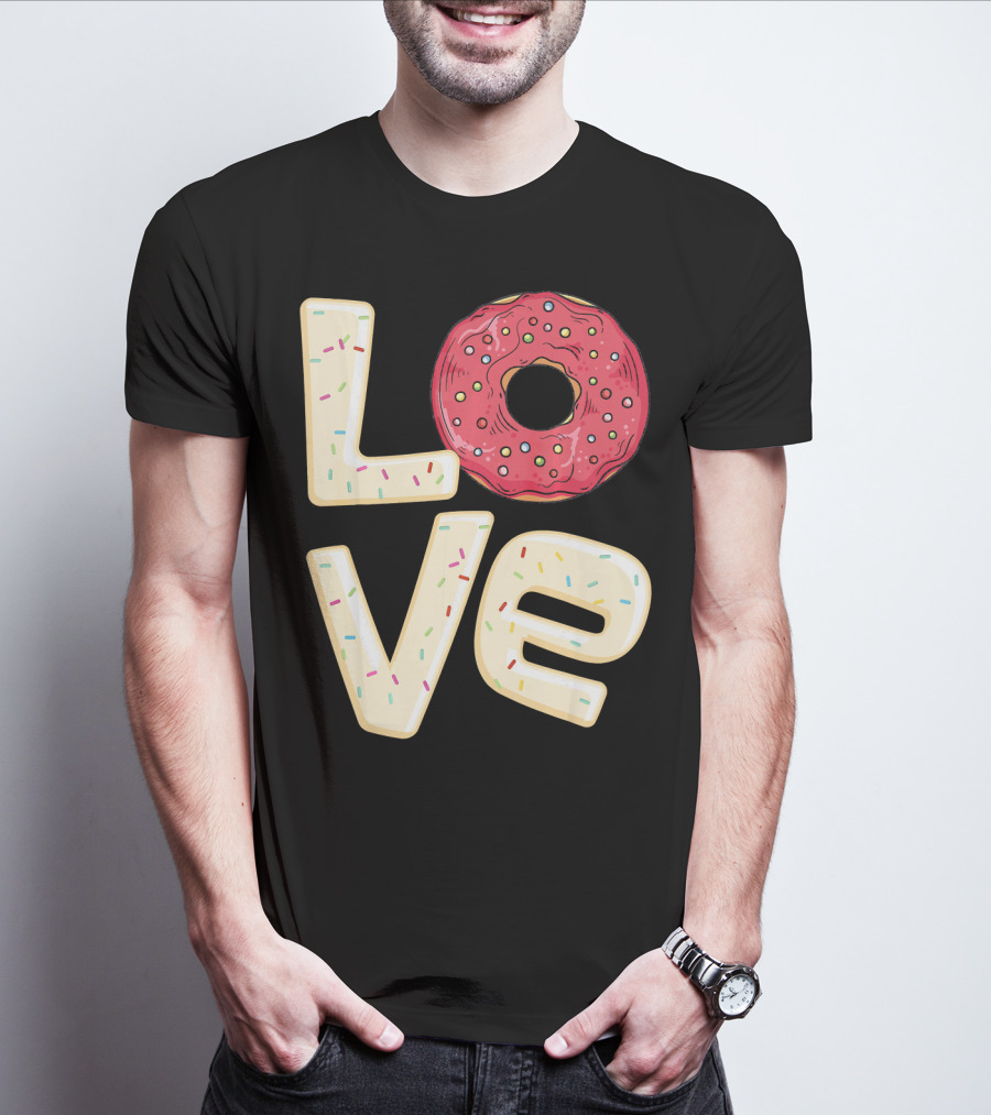 Funny I Love Bagel Donuts Sprinkled Love T-Shirt