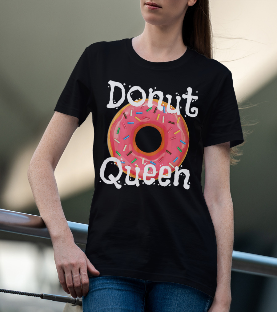 Donut Queen Sprinkled Pink Donut Enthusiast T-Shirt