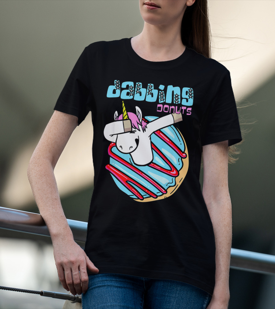 Dabbing Donuts Unicorn T-Shirt
