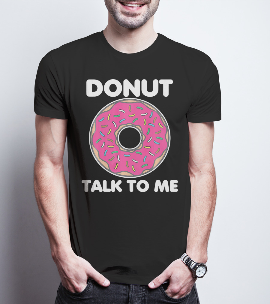 Donut Talk To Me Pink Frosted Sprinkles T-Shirt