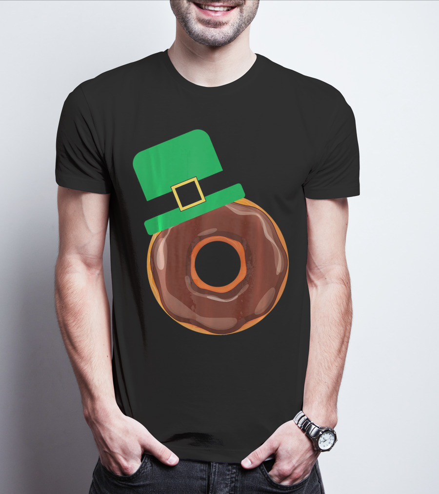 Chocolate Donut With Green Hat T-Shirt