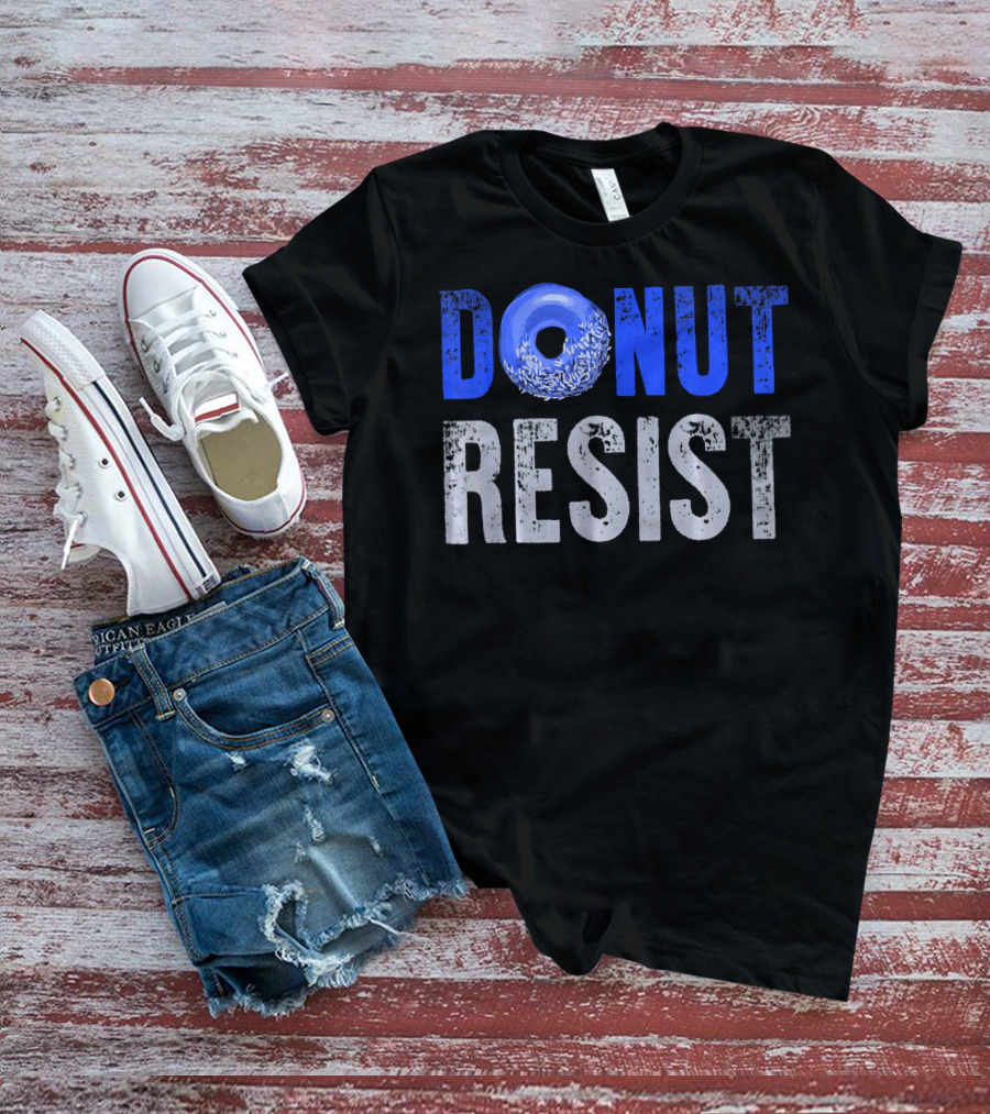Police Officer Thin Blue Line Donut Resist T-Shirt