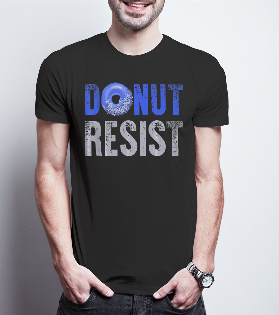 Police Officer Thin Blue Line Donut Resist T-Shirt