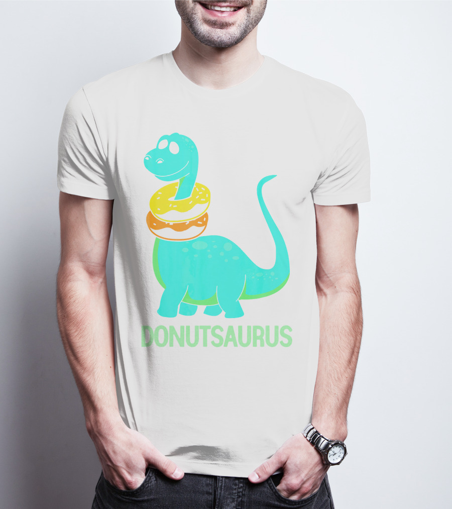 Brachiosaurus Donut Donutsaurus Cute Dinosaur With Treats T-Shirt
