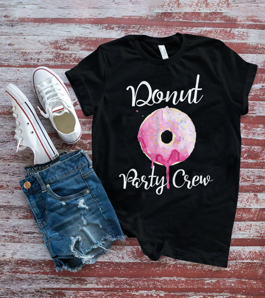 Donut Party Crew Donut Birthday T-Shirt